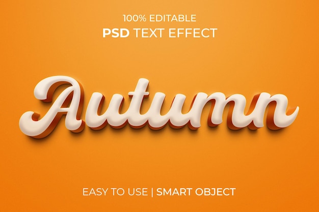 Herfst Bewerkbare teksteffectstijl
