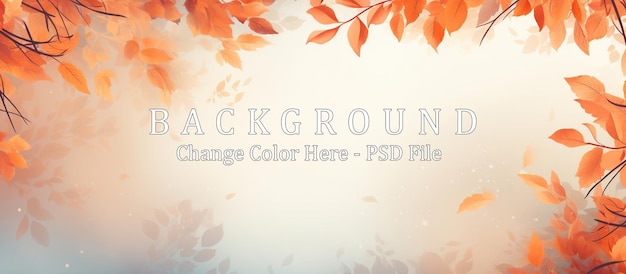 Herfstbladeren op beige gele achtergrond met kopieerruimte Herfstconcept herfst achtergrond