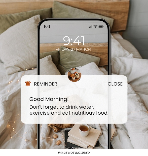 PSD herinnering instagram post template psd design notificatie van sociale media post lay-out sjabloon