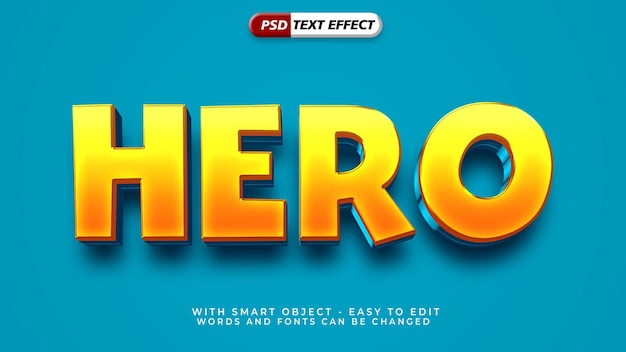 Hero 3d style text effect