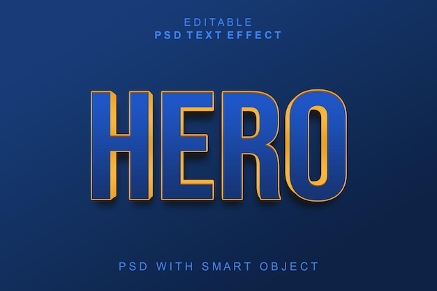 Hero 3d text effect