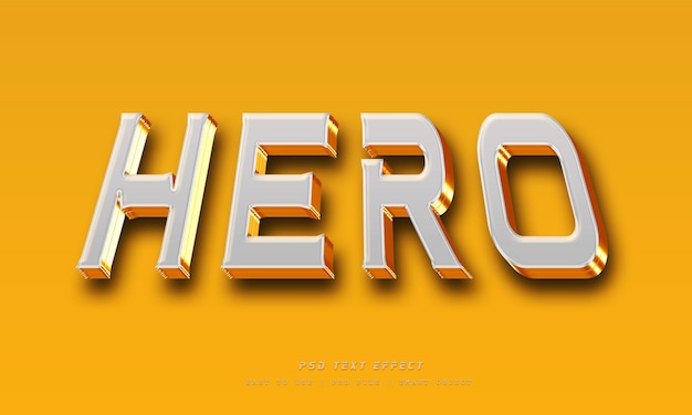 hero editable text effect