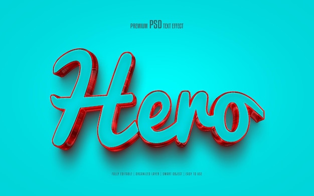 Hero fully editable premium text effect