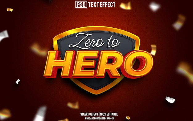 hero text effect font bewerkbare typografie 3d tekst