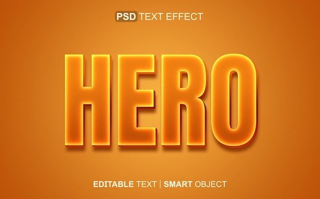hero text effect