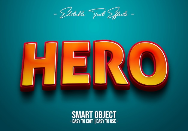 Hero text style effect