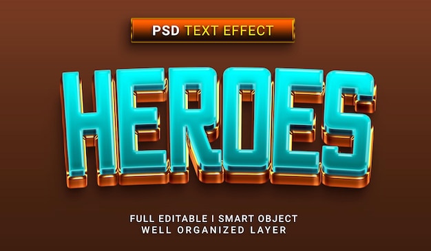 Heroes 3D-stijl teksteffect