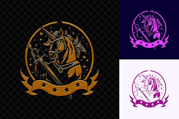 PSD heroic centaur paladin insignia logo featuring a centaur wie psd vector design creative art concept