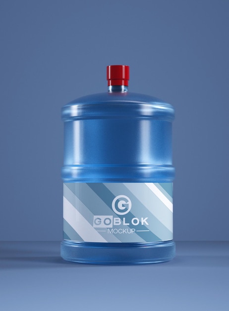 PSD hervulbare water gallon mockup