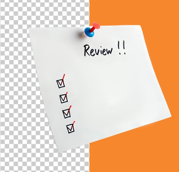 Herziening van de checklist op Sticky Note