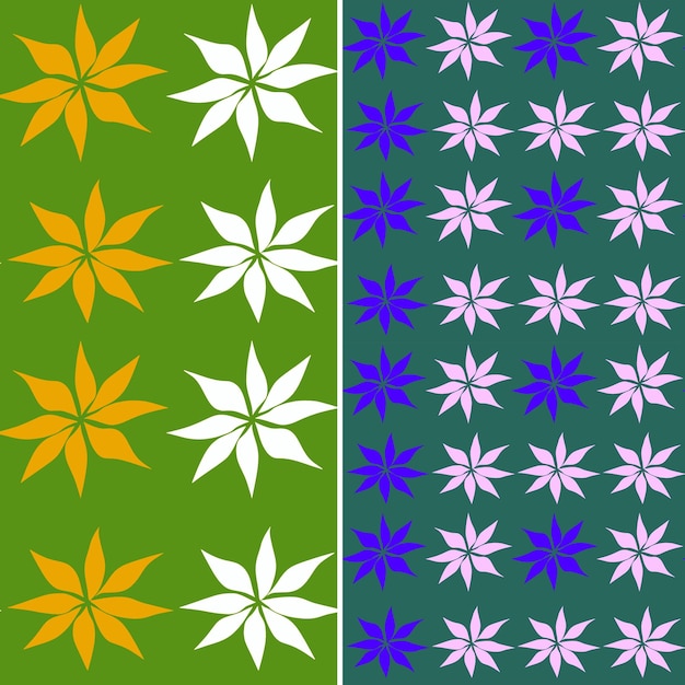PSD het groene en blauwe patroon aan de linkerkant is een patroon van bloemen.