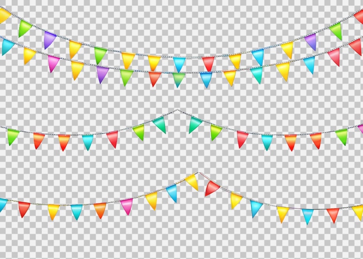PSD het patroon van de regenboogvlaggen op een doorzichtige achtergrond