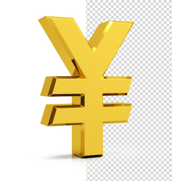 Het symbool van de yen en yuan