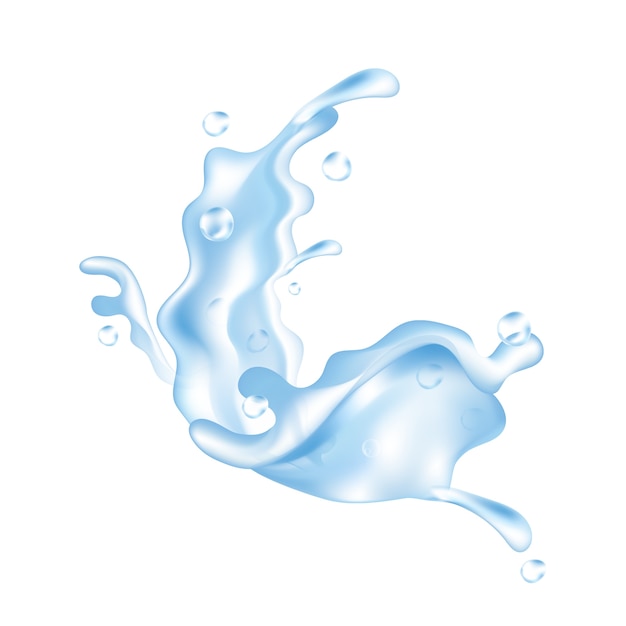 Het water spetter is geïsoleerd.