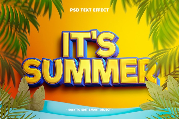 Het zomer-bewerkbare tekst-effect