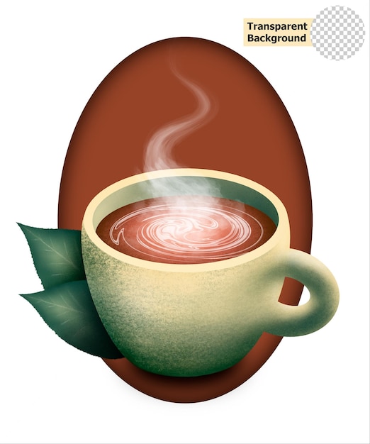 Hete koffiemok logo afbeelding