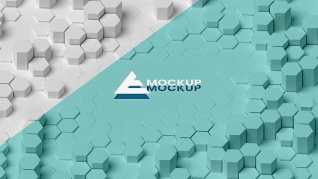 PSD hexagonal 3d background