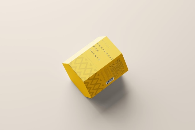 PSD hexagonal box mockup