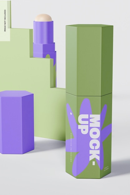 Hexagonal Contour Tubes Mockup