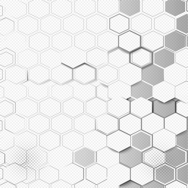 PSD hexagonal frame effect abstract transparent background