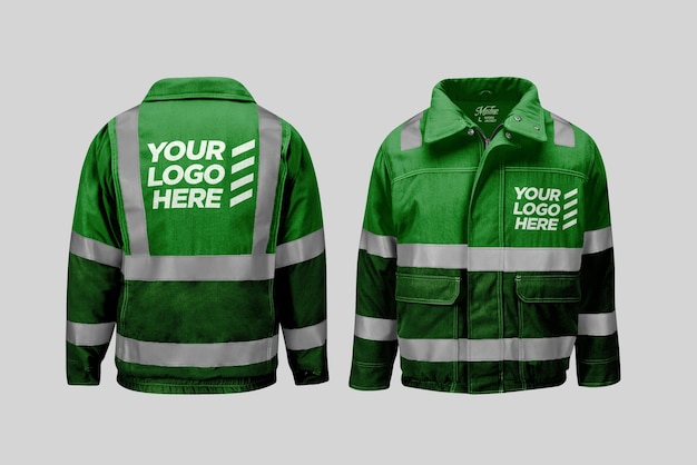 PSD hi vis werkjas mockup