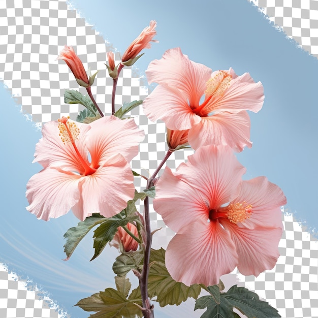 PSD hibiscus flower transparent background