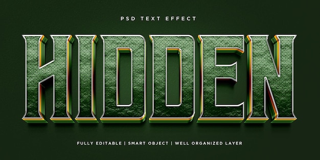 PSD hidden 3d style text effect