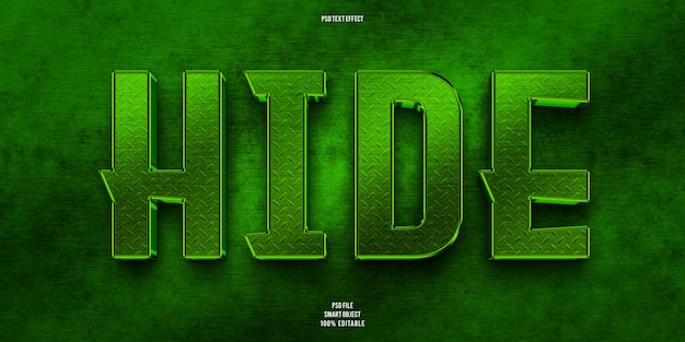 Hide 3d editable text effect