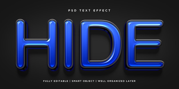 Hide 3d style text effect