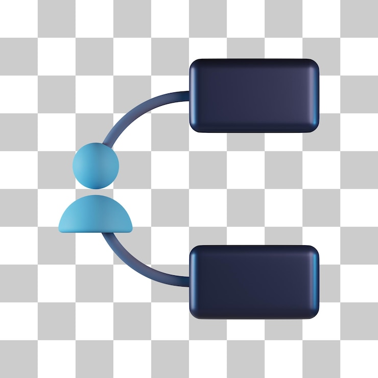 PSD hierarchy 3d icon