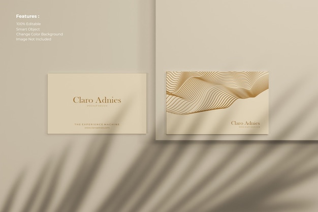 PSD high angle arrangement of mockup business card