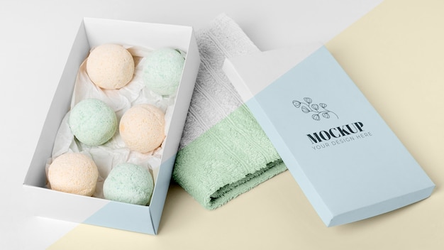 high angle bath bombs in box