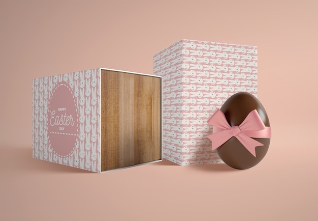 PSD high angle boxes with chocolate eggs