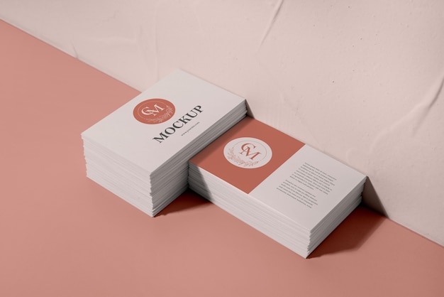 PSD high angle business cards assortment