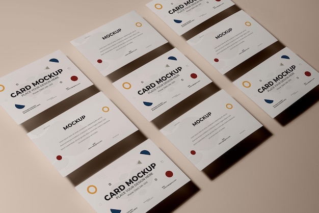 PSD high angle business cards