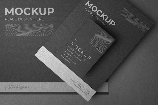 high angle corporation stationery mock-up assortment