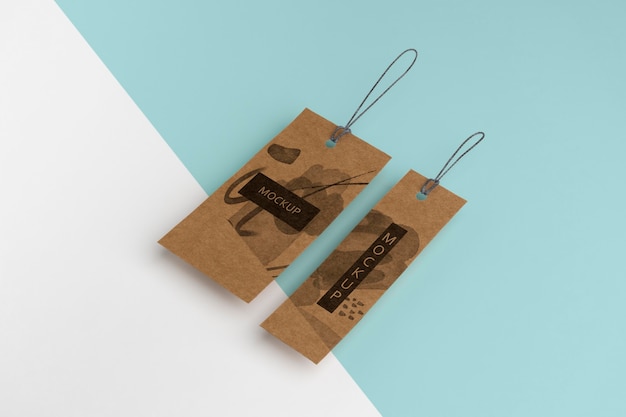 high angle craft hanger tags arrangement