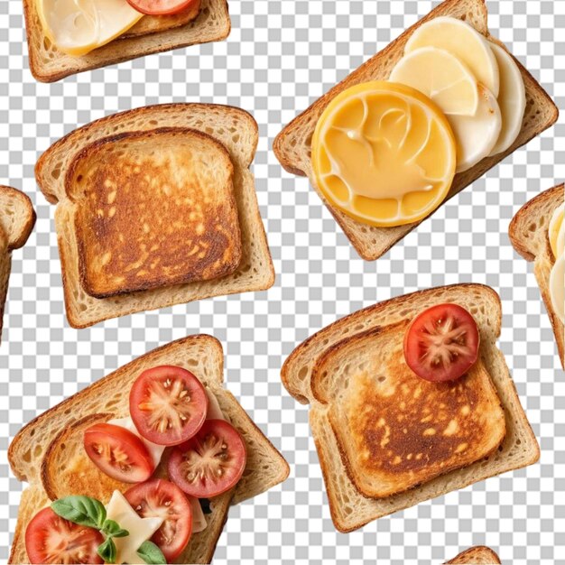 high angle delicious toast