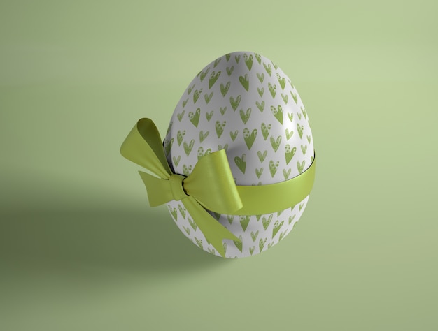 High angle easter egg wrapped