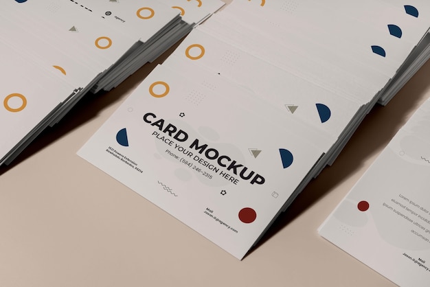 High angle geometric visit cards