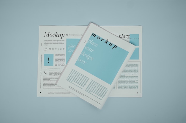 PSD high angle of newspaper mock-up