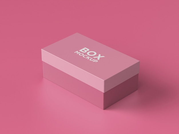 High angle of packaging box mockup isolated