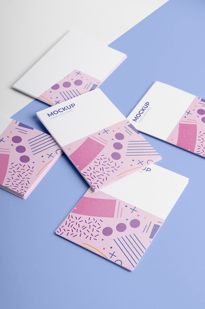 PSD high angle pattern visit cards