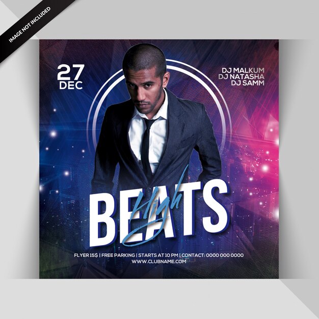 High beats party flyer