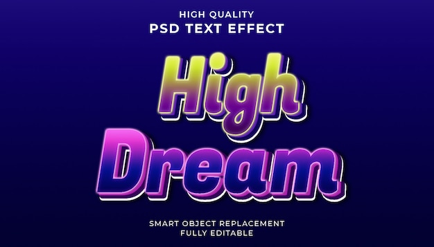 PSD high dream text effect