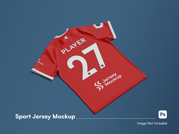 High level isometric jersey 3d isolated mockup