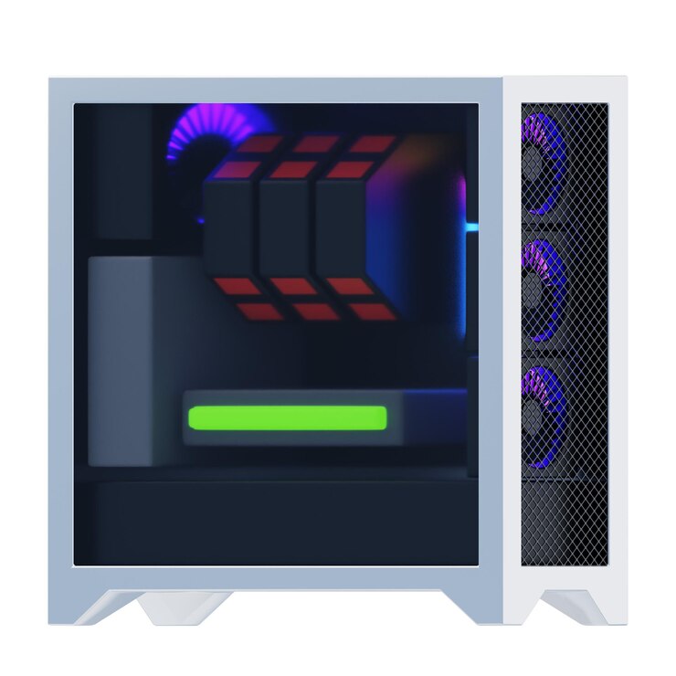 PSD high performance gaming pc 3d icon