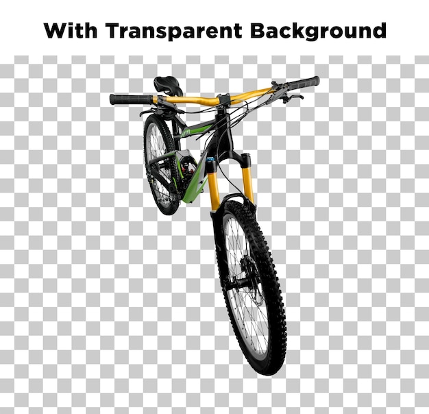 High-performance Mountain Bike with Transparent Background