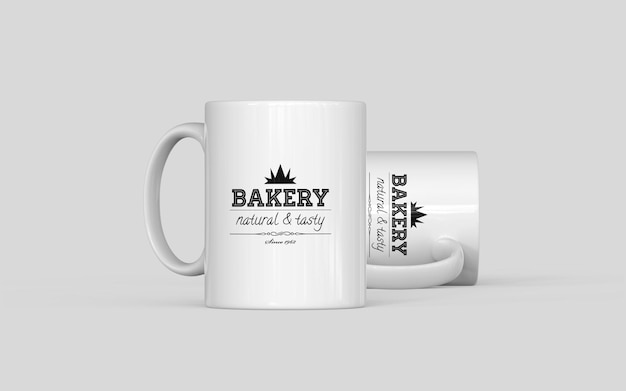 PSD 높은 품질의 psd mug mockup 스마트 객체로 완전히 편집 가능