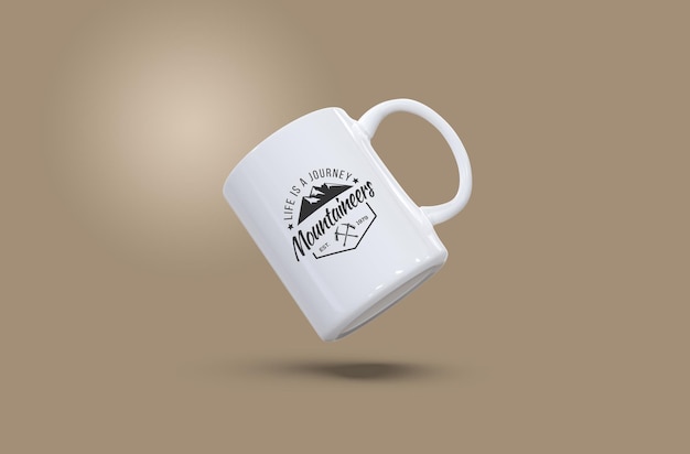 Высококачественный макет PSD Mug полностью редактируемый с помощью Smart Object